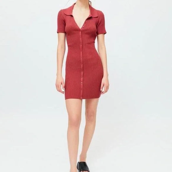 sachin and babi light blue dress Urban Outfitters | Dresses | Urban Outfitters Ribbed Knit Polo Bodycon Dress